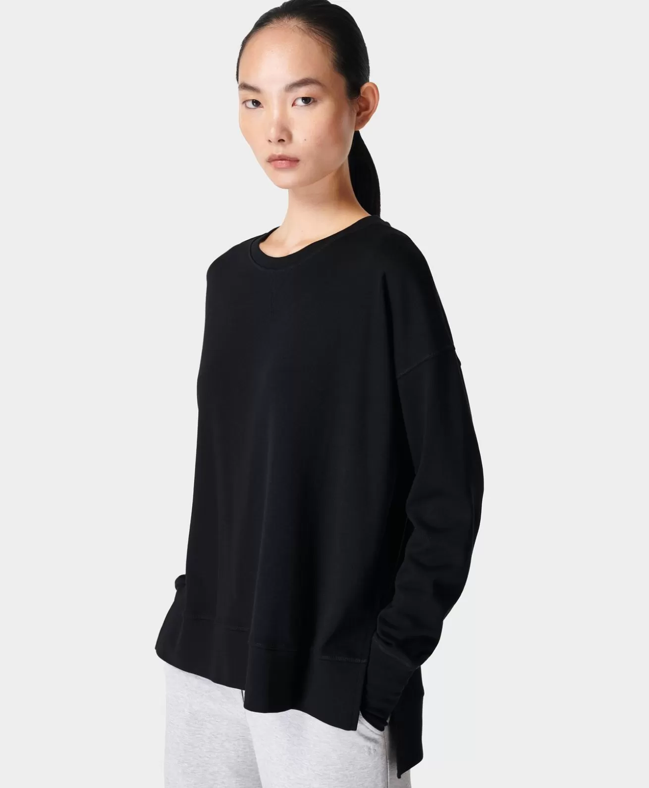 Sweaty Betty After Class Longline Sweatshirt- Sweatshirts + Hoodies