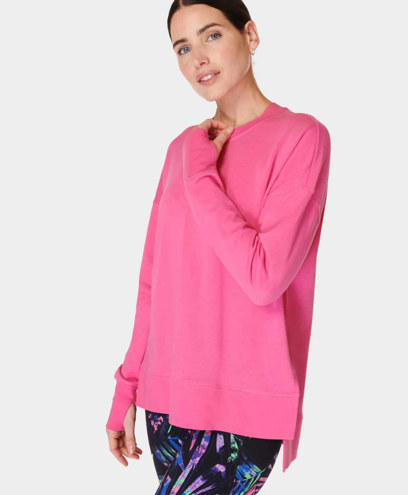 Sweaty Betty After Class Longline Sweatshirt- Sweatshirts + Hoodies |