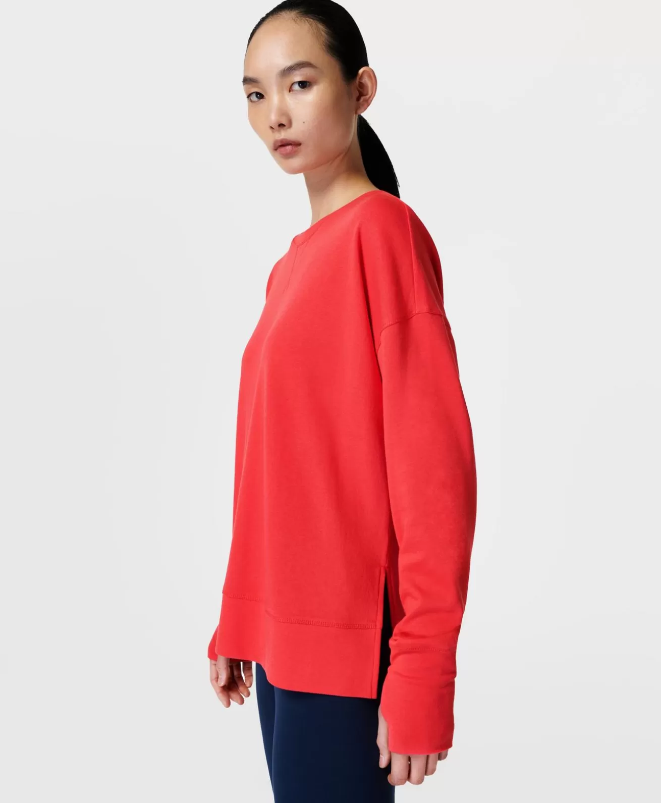Sweaty Betty After Class Longline Sweatshirt- Sweatshirts + Hoodies