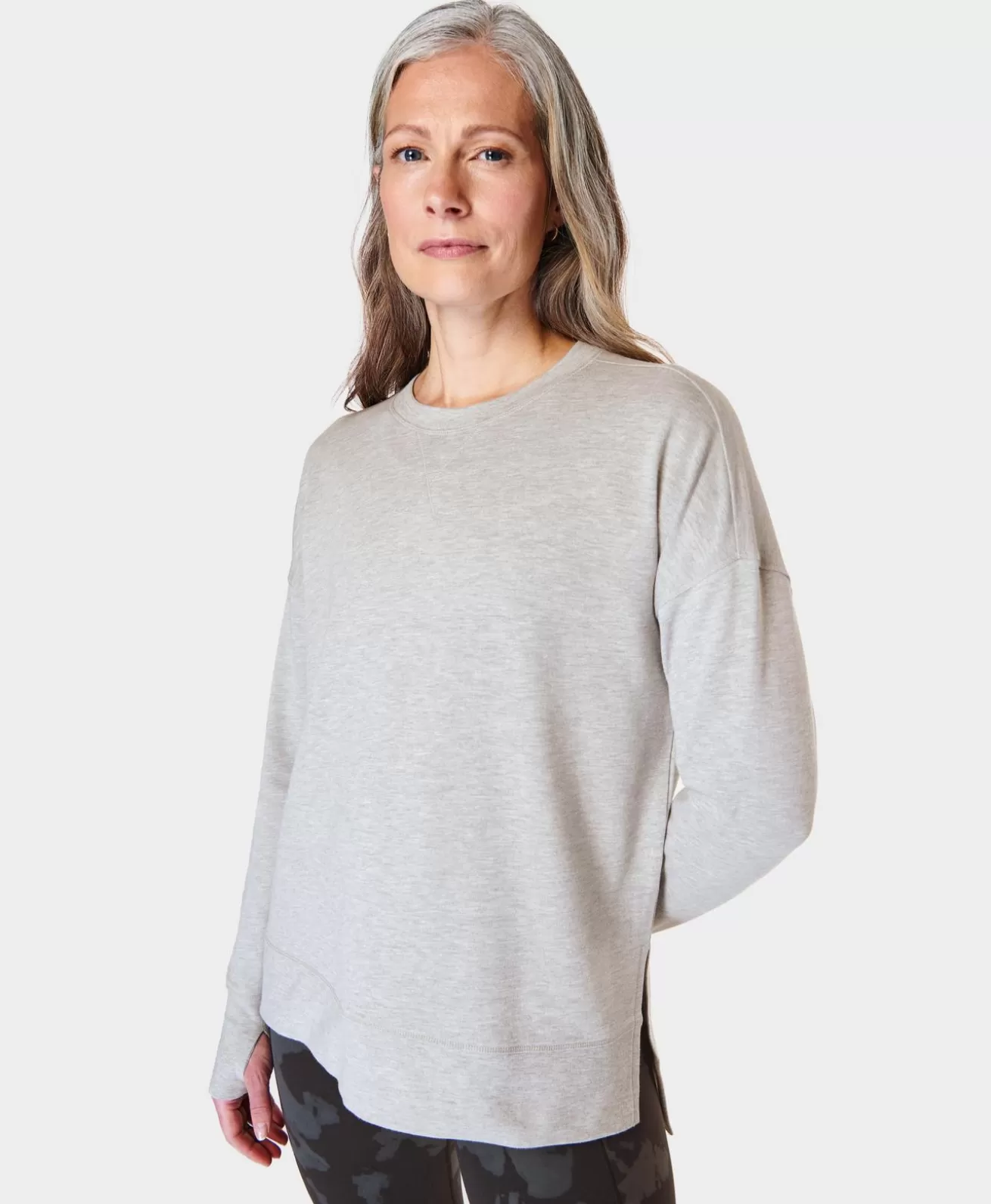 Sweaty Betty After Class Longline Sweatshirt- Sweatshirts + Hoodies