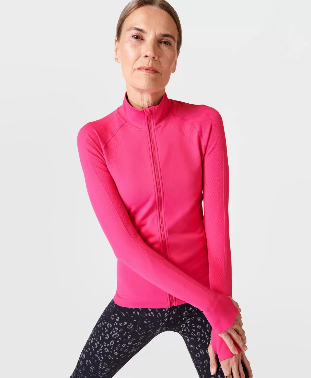 Sweaty Betty Athlete Doubleweight Seamless Workout Zip Up- Sweatshirts + Hoodies