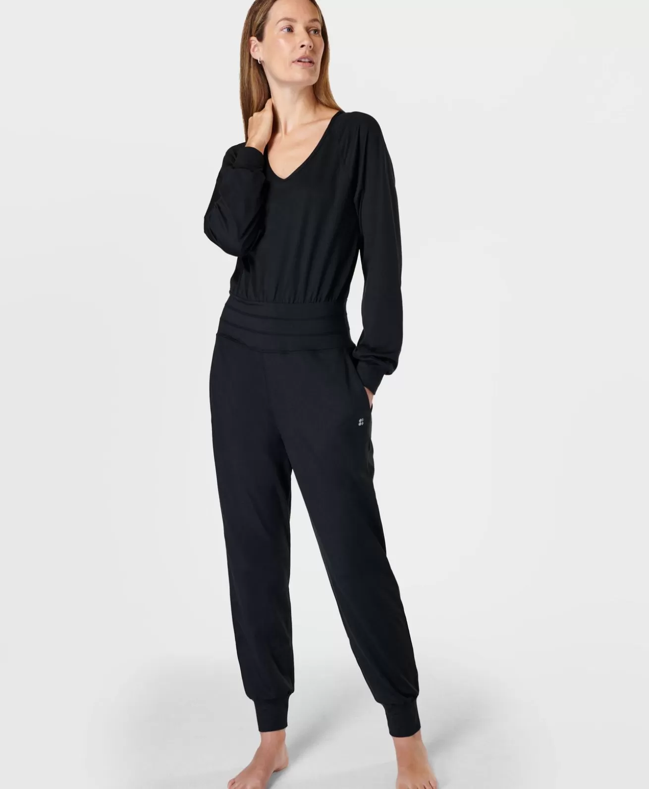 Sweaty Betty Gaia Yoga Long Sleeve Jumpsuit- Dresses & Jumpsuits
