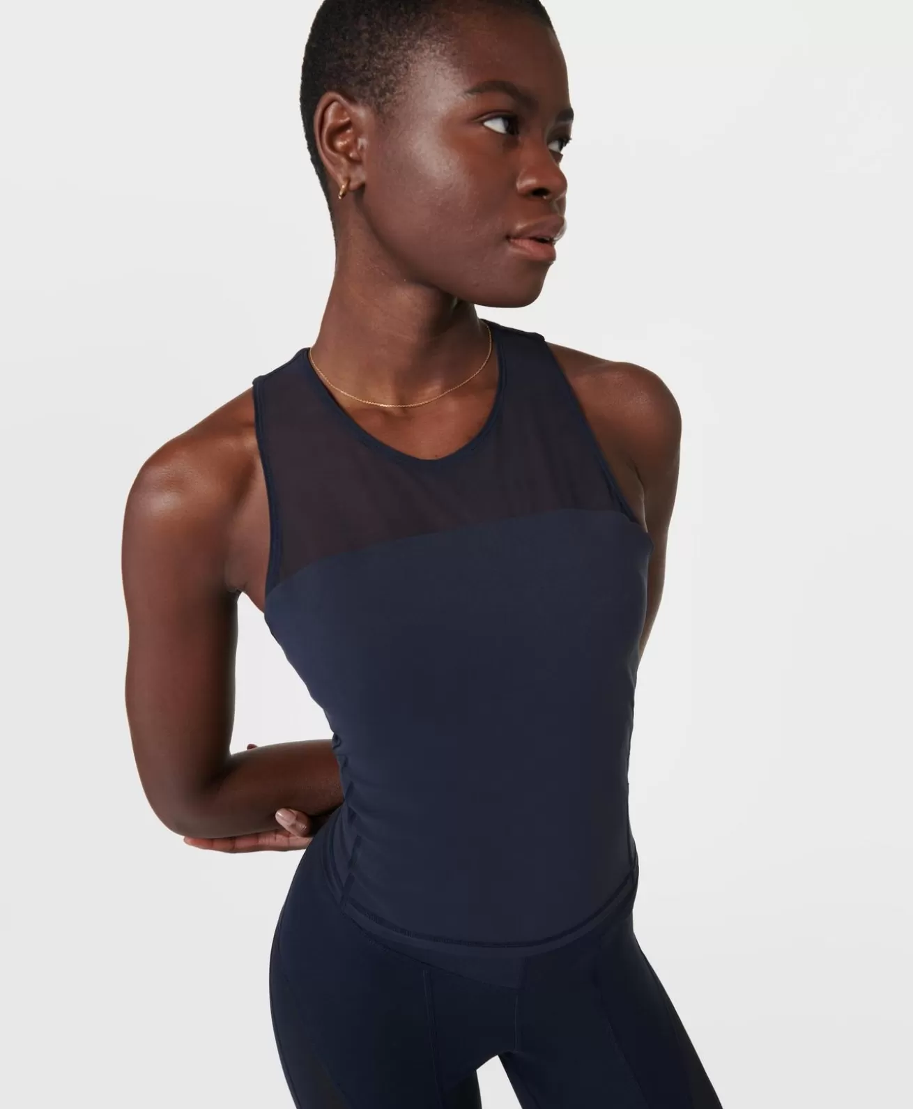 Sweaty Betty Power Illusion Workout Bra Tank- Tank Tops