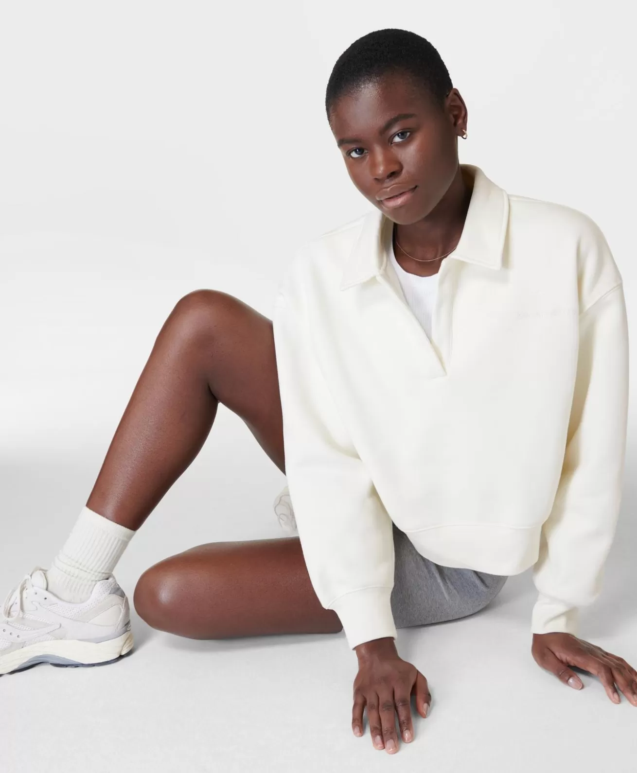 Sweaty Betty Powerhouse Collared Sweatshirt- Sweatshirts + Hoodies